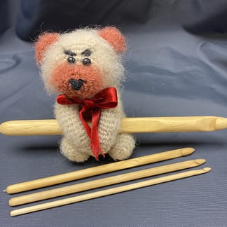 Wooden crochet hooks by Exclusively Alpaca