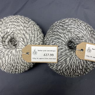 Alpaca DK Grey & white 100g barber pole