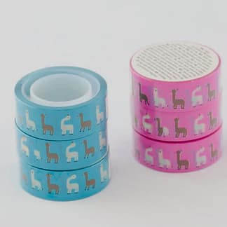 Alpaca printed tape - pink or blue only